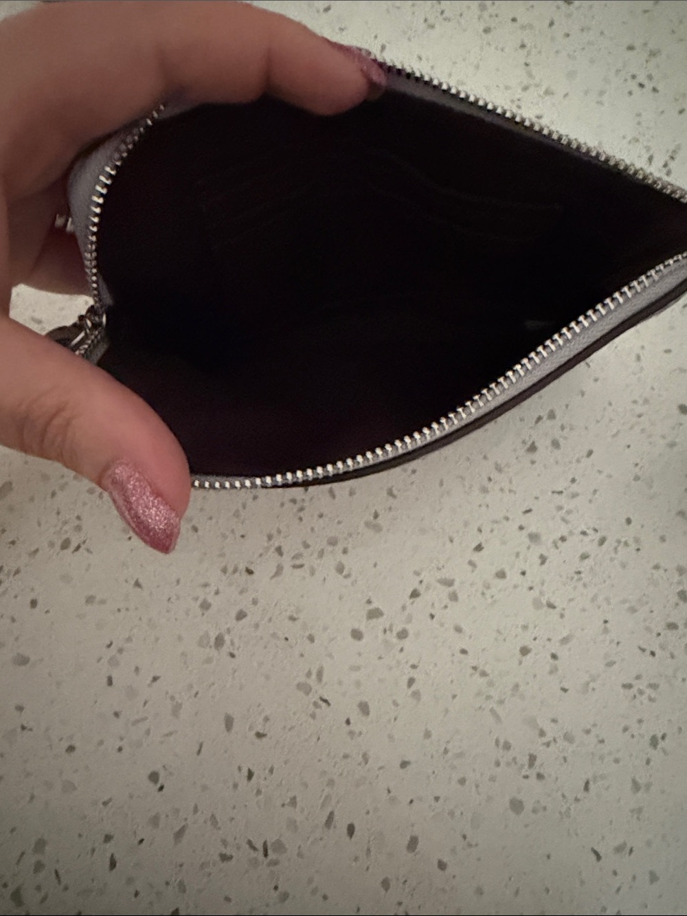 Coach Pebbled Leather Wristlet in Lavender - Picture 3 of 5